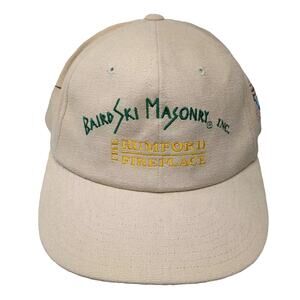 WearGuard Baseball Cap Beige OS Bairdski Masonry Rumford Fireplace Slideback Hat